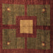 Square Abstract Brown Modern Rug, abs5049brn