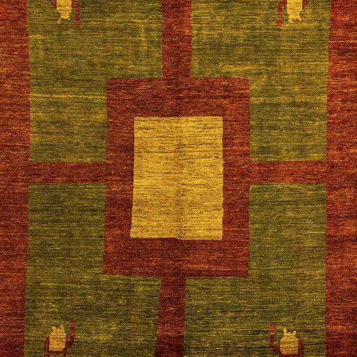 Abstract Yellow Modern Rug, abs5049yw