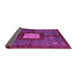 Sideview of Abstract Purple Modern Rug, abs5049pur