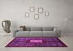 Machine Washable Abstract Purple Modern Area Rugs in a Living Room, wshabs5049pur