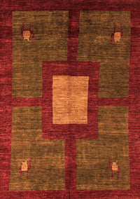 Abstract Orange Modern Rug, abs5049org