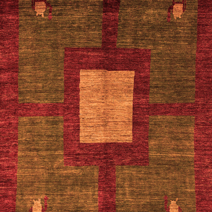 Abstract Orange Modern Rug, abs5049org