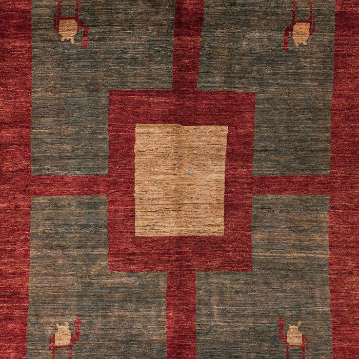 Abstract Red Modern Rug, abs5049