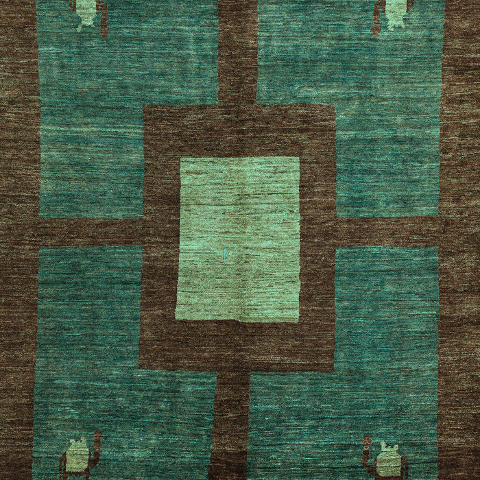 Abstract Turquoise Modern Rug, abs5049turq