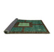 Sideview of Abstract Turquoise Modern Rug, abs5049turq