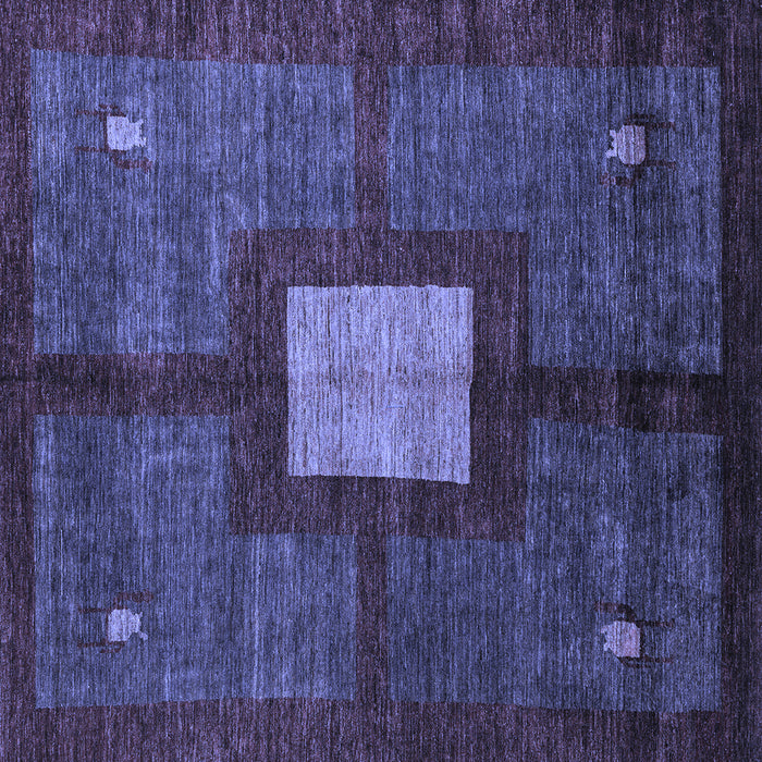 Square Abstract Blue Modern Rug, abs5049blu