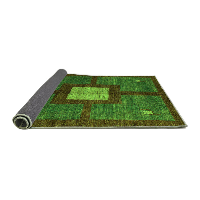 Sideview of Abstract Green Modern Rug, abs5049grn