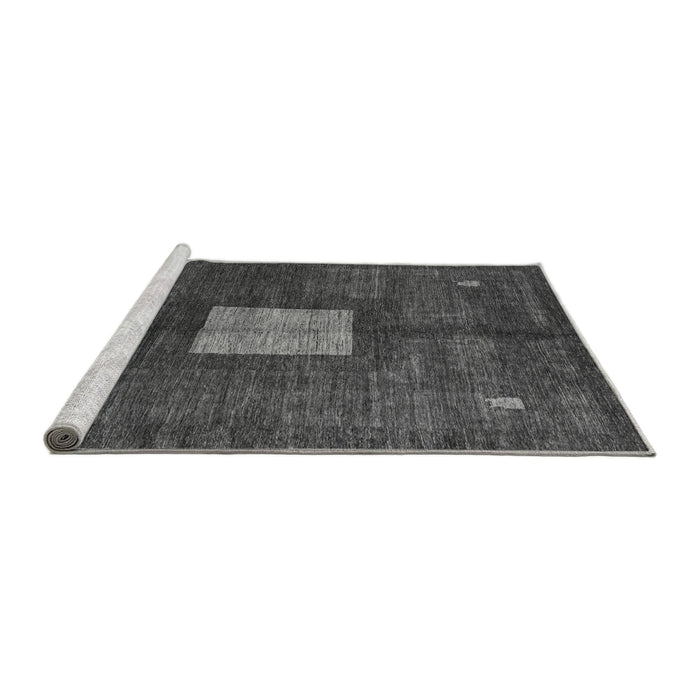 Sideview of Machine Washable Abstract Gray Modern Rug, wshabs5049gry