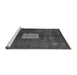 Sideview of Machine Washable Abstract Gray Modern Rug, wshabs5049gry