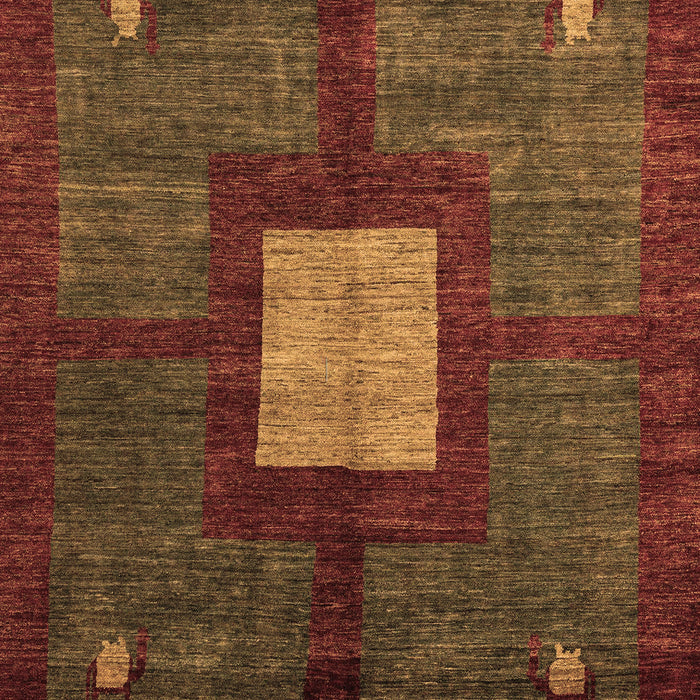 Machine Washable Abstract Brown Modern Rug, wshabs5049brn