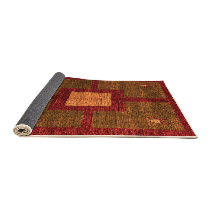 Sideview of Abstract Orange Modern Rug, abs5049org