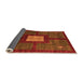 Sideview of Abstract Orange Modern Rug, abs5049org