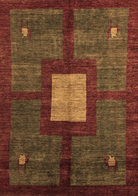 Abstract Brown Modern Rug, abs5049brn