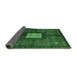 Sideview of Abstract Emerald Green Modern Rug, abs5049emgrn