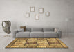 Machine Washable Abstract Brown Modern Rug in a Living Room,, wshabs504brn