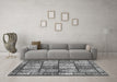 Machine Washable Abstract Gray Modern Rug in a Living Room,, wshabs504gry