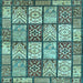 Square Abstract Light Blue Modern Rug, abs504lblu