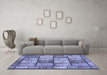 Machine Washable Abstract Blue Modern Rug in a Living Room, wshabs504blu