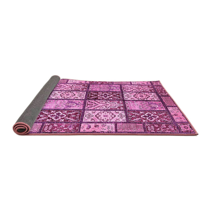 Sideview of Abstract Pink Modern Rug, abs504pnk
