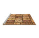 Sideview of Machine Washable Abstract Orange Modern Area Rugs, wshabs504org