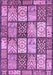 Machine Washable Abstract Purple Modern Area Rugs, wshabs504pur