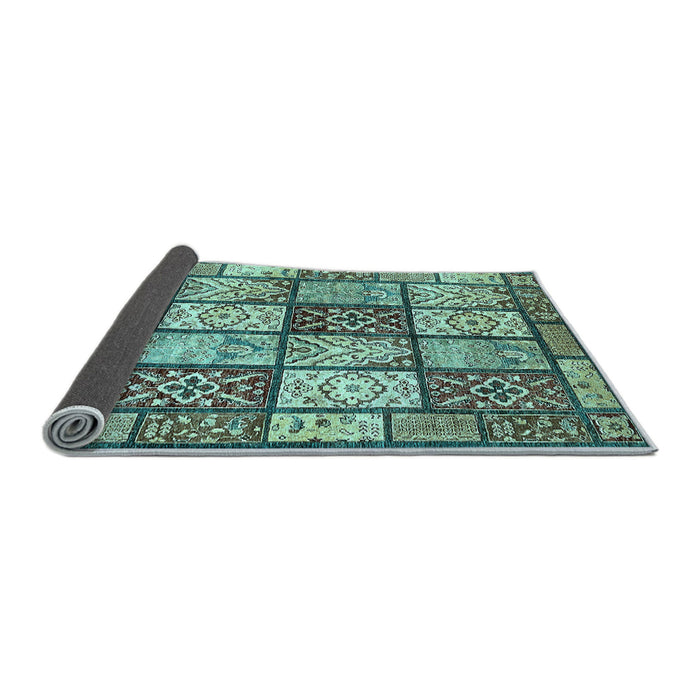 Sideview of Abstract Light Blue Modern Rug, abs504lblu