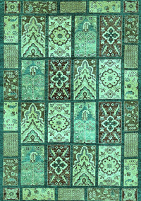 Abstract Turquoise Modern Rug, abs504turq