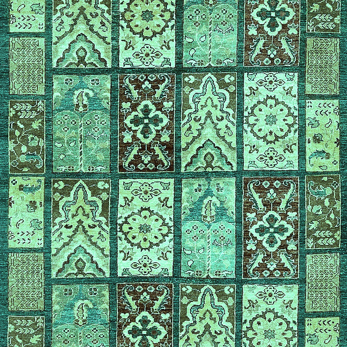 Abstract Turquoise Modern Rug, abs504turq