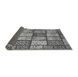 Sideview of Abstract Gray Modern Rug, abs504gry