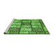 Sideview of Machine Washable Abstract Green Modern Area Rugs, wshabs504grn