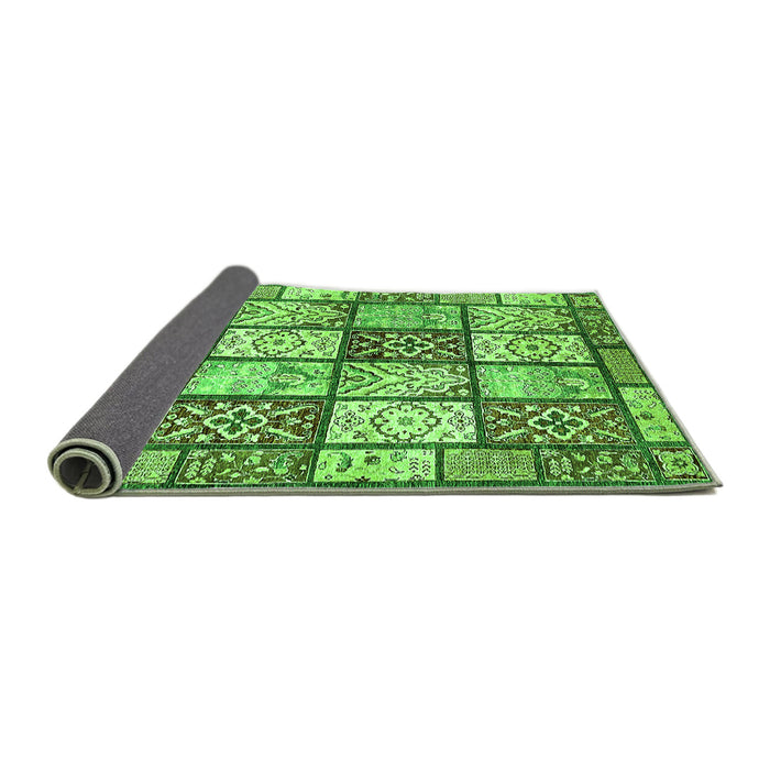 Sideview of Abstract Green Modern Rug, abs504grn