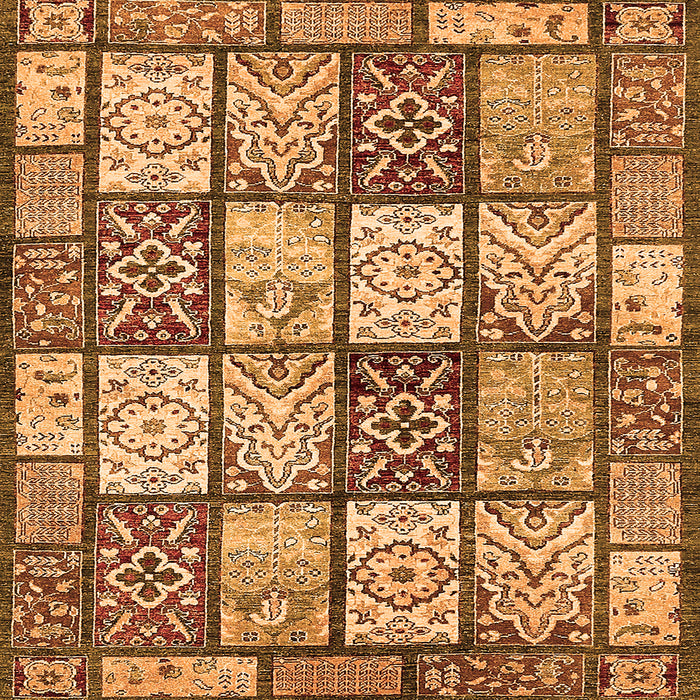 Square Abstract Orange Modern Rug, abs504org