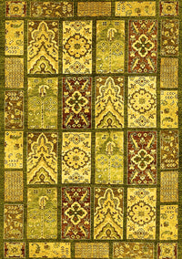 Abstract Yellow Modern Rug, abs504yw