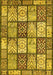 Abstract Yellow Modern Rug, abs504yw