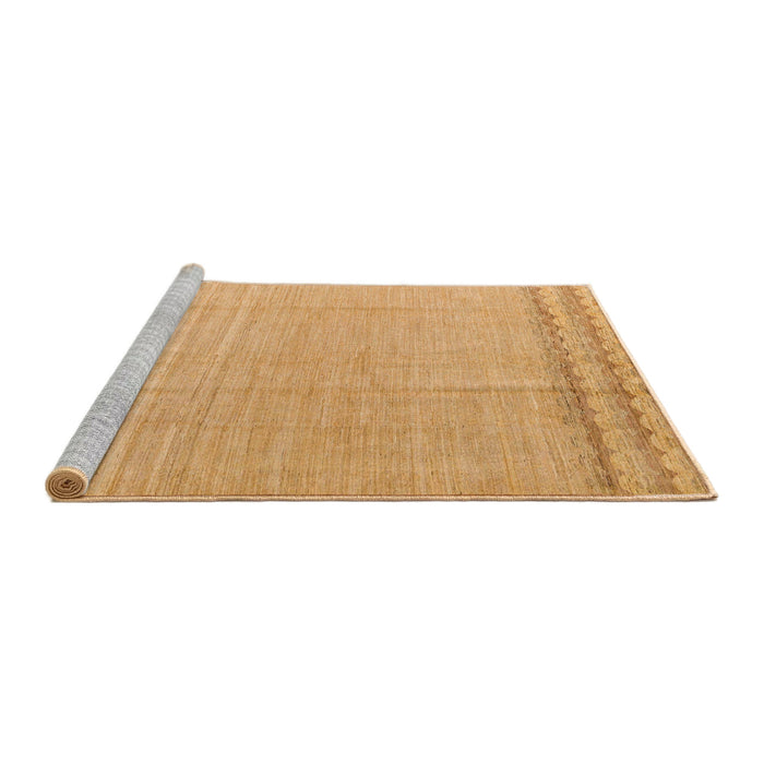 Sideview of Machine Washable Abstract Orange Rug, wshabs5050