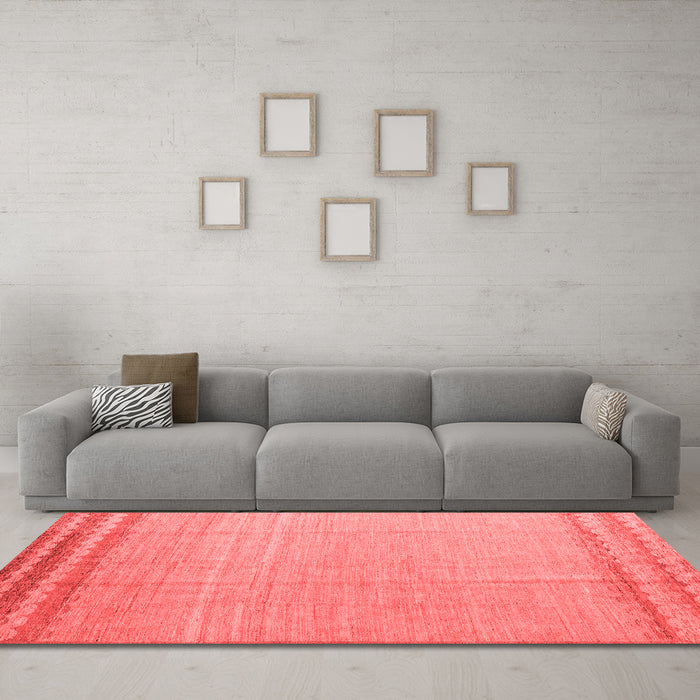 Modern Red Washable Rugs