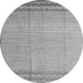 Round Solid Gray Modern Rug, abs5050gry