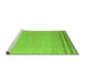 Sideview of Machine Washable Solid Green Modern Area Rugs, wshabs5050grn