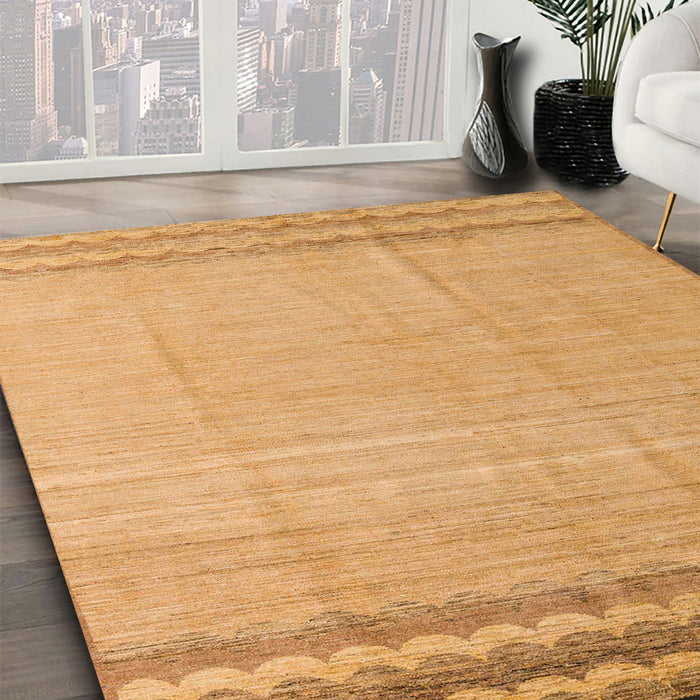 Machine Washable Abstract Orange Rug in a Family Room, wshabs5050