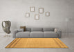 Machine Washable Solid Brown Modern Rug in a Living Room,, wshabs5050brn