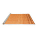 Sideview of Machine Washable Solid Orange Modern Area Rugs, wshabs5050org