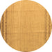 Round Solid Brown Modern Rug, abs5050brn