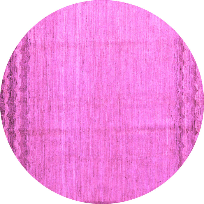 Round Solid Purple Modern Rug, abs5050pur