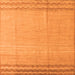 Square Solid Orange Modern Rug, abs5050org