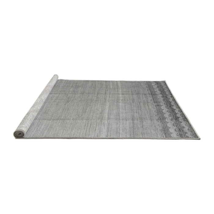 Sideview of Machine Washable Solid Gray Modern Rug, wshabs5050gry