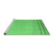 Sideview of Machine Washable Solid Emerald Green Modern Area Rugs, wshabs5050emgrn