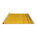 Sideview of Machine Washable Solid Yellow Modern Rug, wshabs5050yw