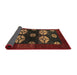 Sideview of Abstract Dark Red Modern Rug, abs5051