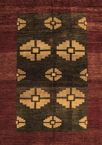 Abstract Brown Modern Rug, abs5051brn