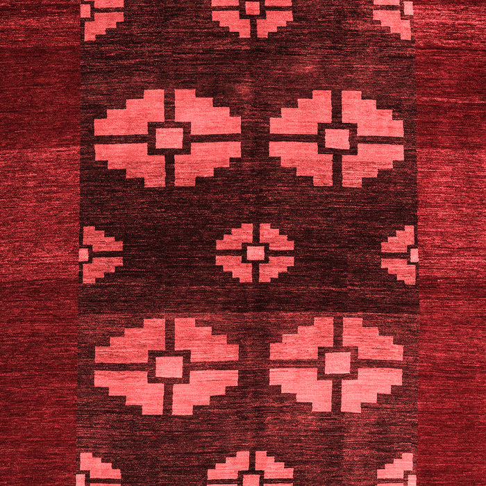 Machine Washable Abstract Red Modern Rug, wshabs5051red